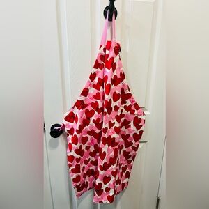 Kate Spade Pink and Red Heart Apron - NWT
